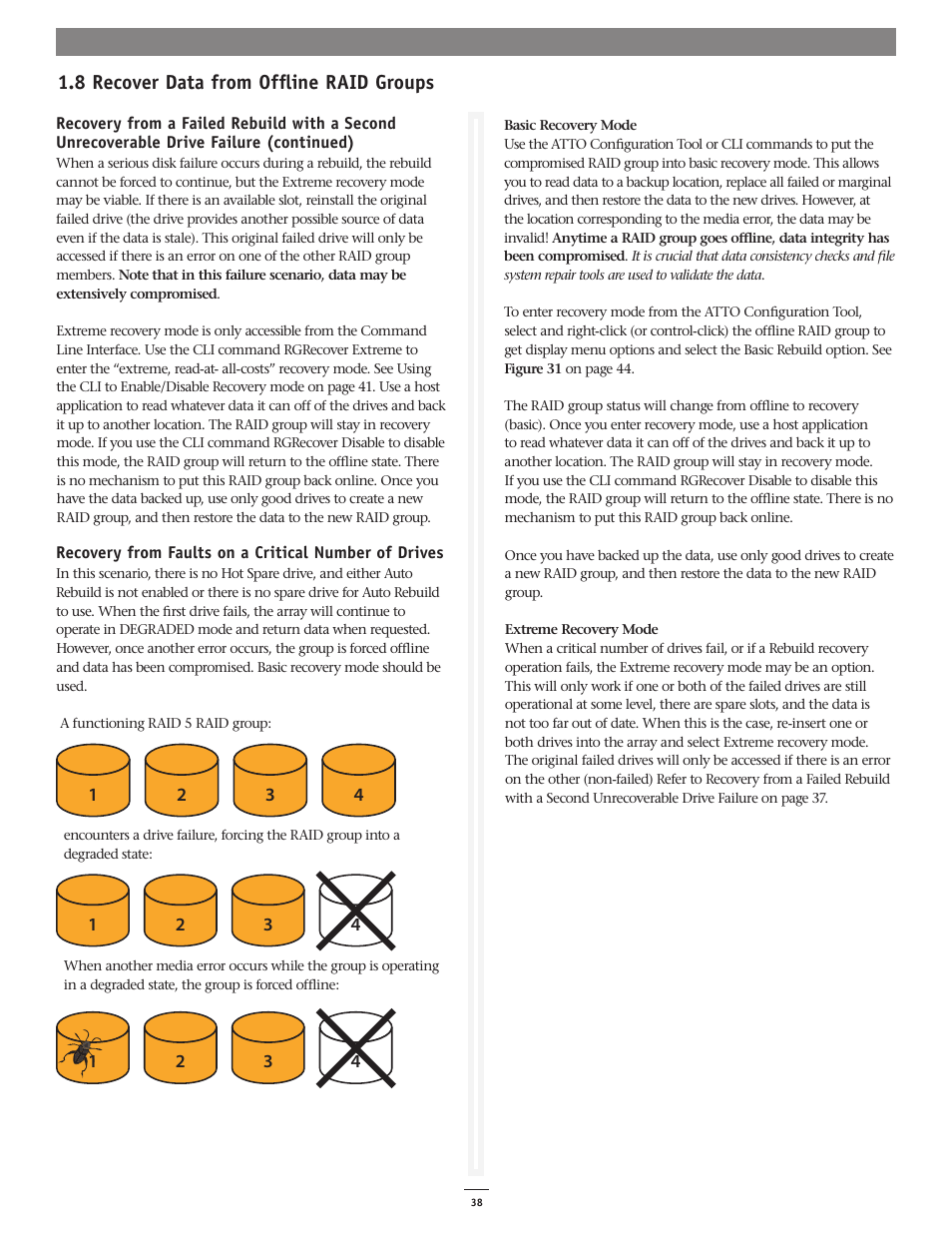 8 recover data from offline raid groups | Sonnet Technologies Fusion RAID Configuration Tool and Utilities Operation Manual User Manual | Page 44 / 82