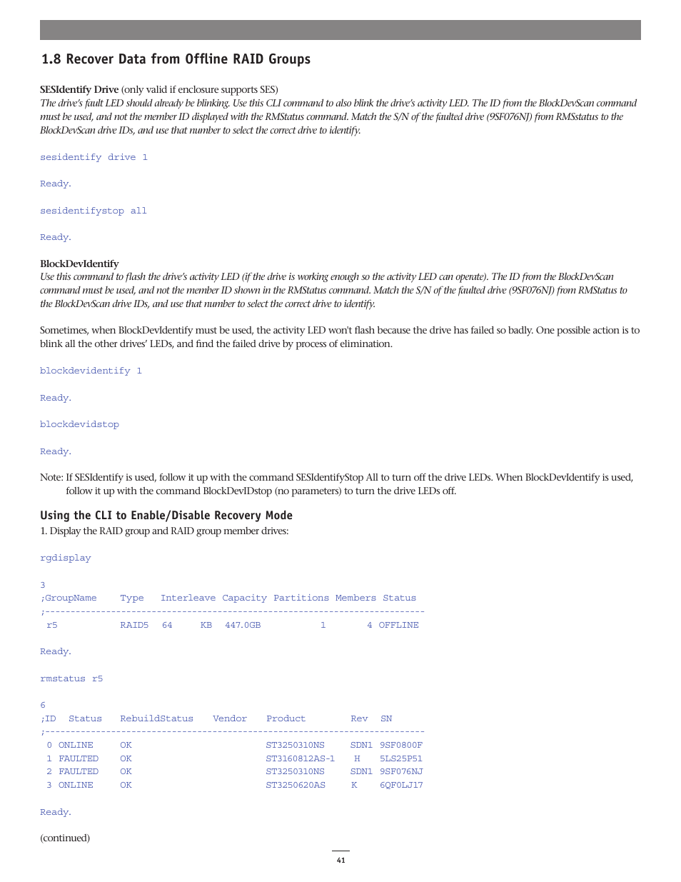 8 recover data from offline raid groups | Sonnet Technologies Fusion RAID Configuration Tool and Utilities Operation Manual User Manual | Page 47 / 82