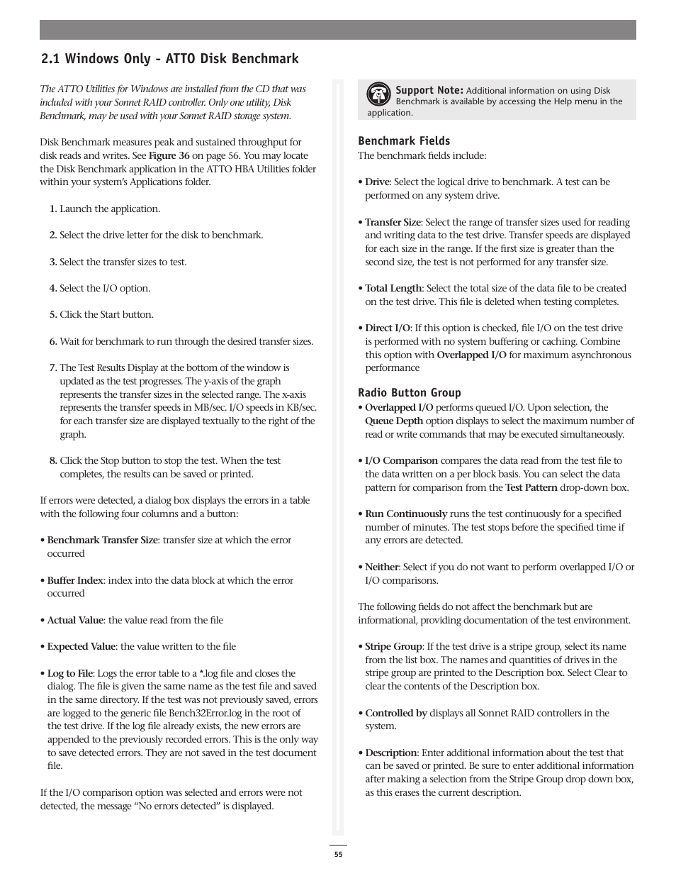 1 windows only - atto disk benchmark | Sonnet Technologies Fusion RAID Configuration Tool and Utilities Operation Manual User Manual | Page 61 / 82