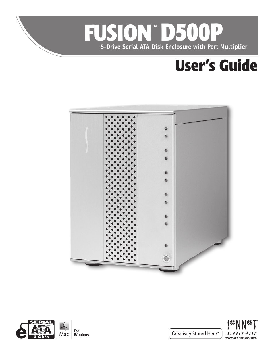 Sonnet Technologies Fusion D500P (With Drives) User Manual | 6 pages