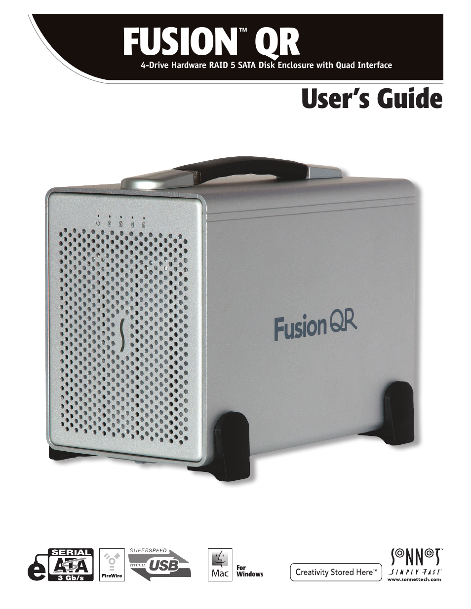 Sonnet Technologies Fusion QR (Without Drives) User Manual | 14 pages