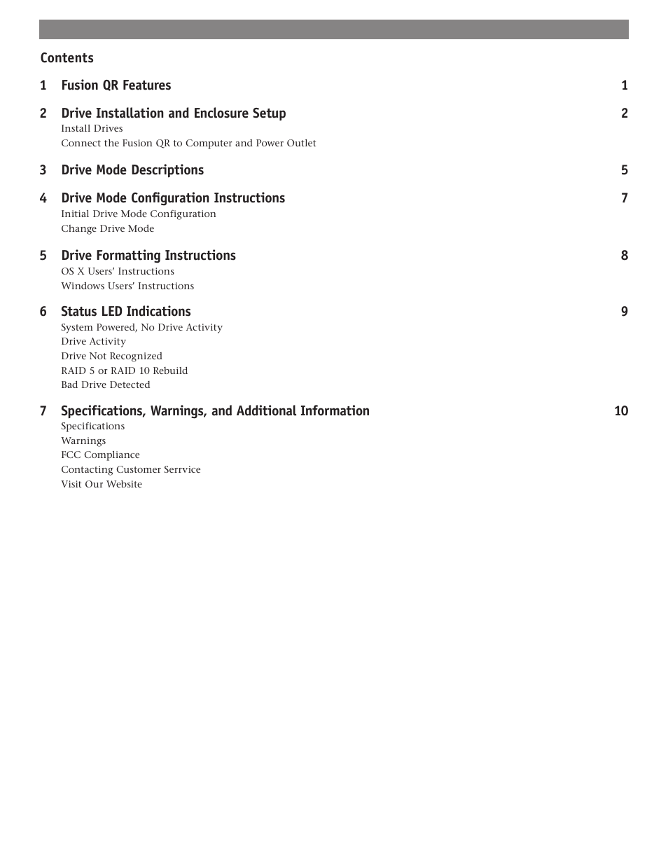 Sonnet Technologies Fusion QR (Without Drives) User Manual | Page 3 / 14