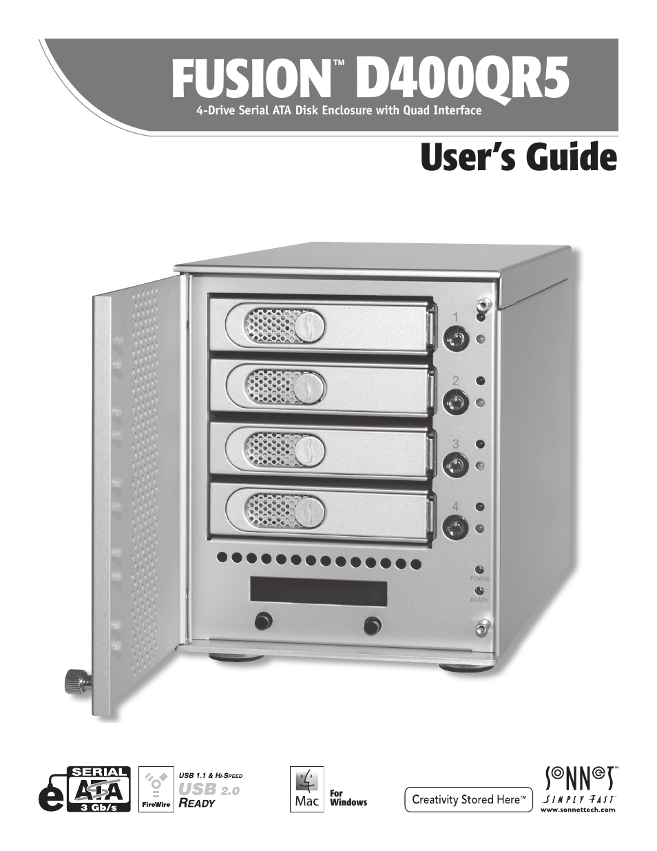 Sonnet Technologies Fusion D400QR5 (With Drives) User Manual | 10 pages