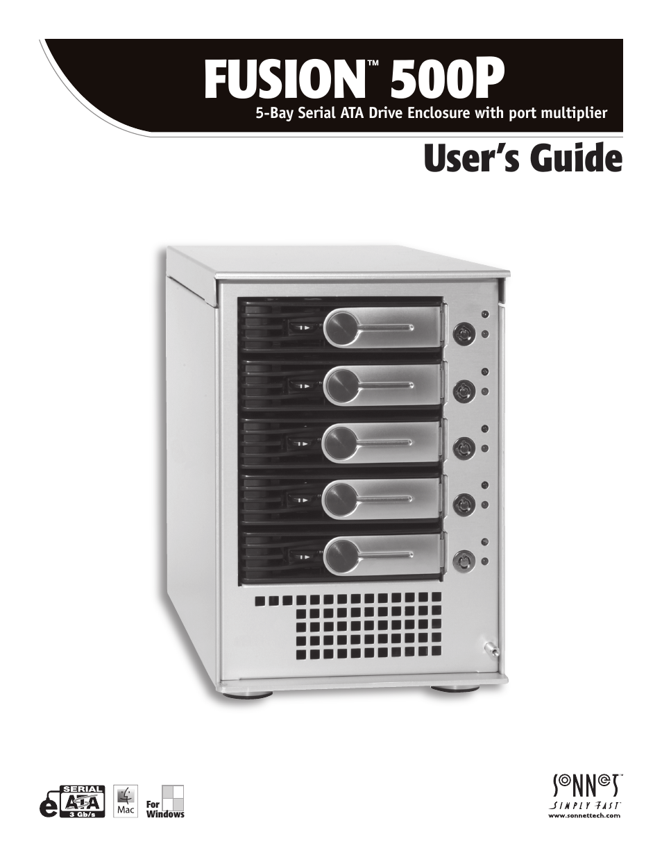 Sonnet Technologies Fusion 500P User Manual | 8 pages