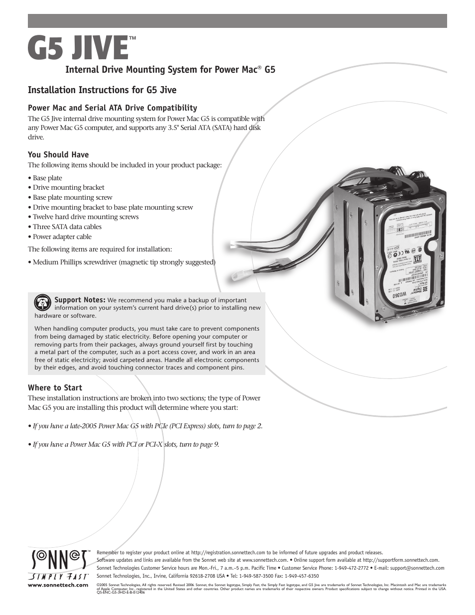 Sonnet Technologies G5 Jive User Manual | 15 pages