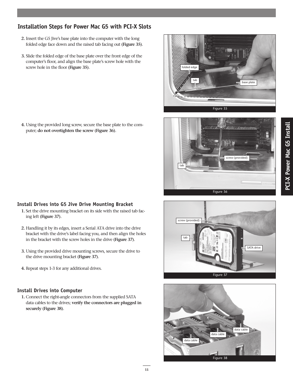 Pc i- x po w er m ac g 5 in st al l | Sonnet Technologies G5 Jive User Manual | Page 11 / 15