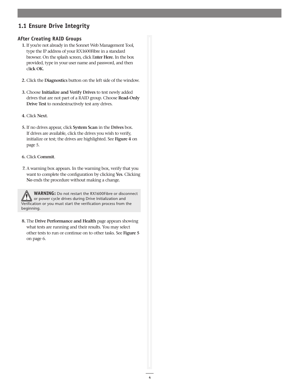 1 ensure drive integrity | Sonnet Technologies Web Management Tool User Manual | Page 10 / 84