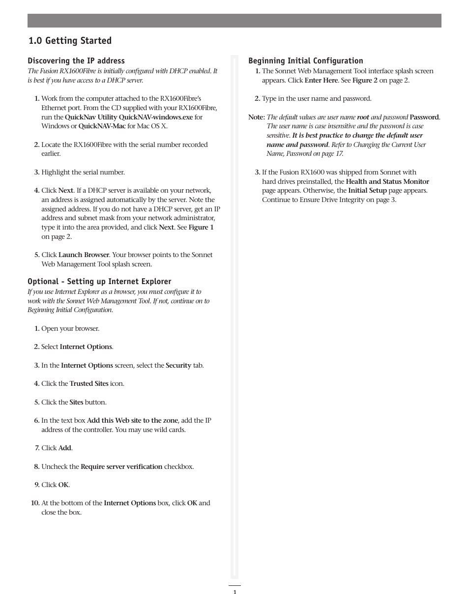 0 getting started | Sonnet Technologies Web Management Tool User Manual | Page 7 / 84