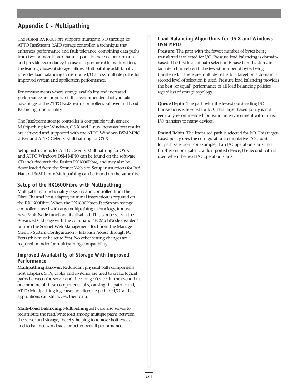 Appendix c - multipathing | Sonnet Technologies Web Management Tool User Manual | Page 79 / 84