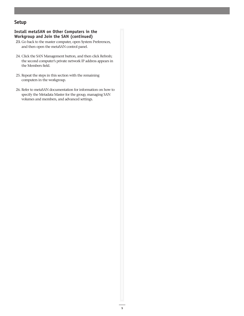 Setup | Sonnet Technologies Fusion RX1600Fibre Fibre-for-4 Quick Start Guide (Mac) User Manual | Page 5 / 6