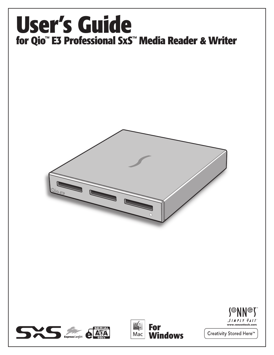 Sonnet Technologies Qio E3 User Manual | 20 pages