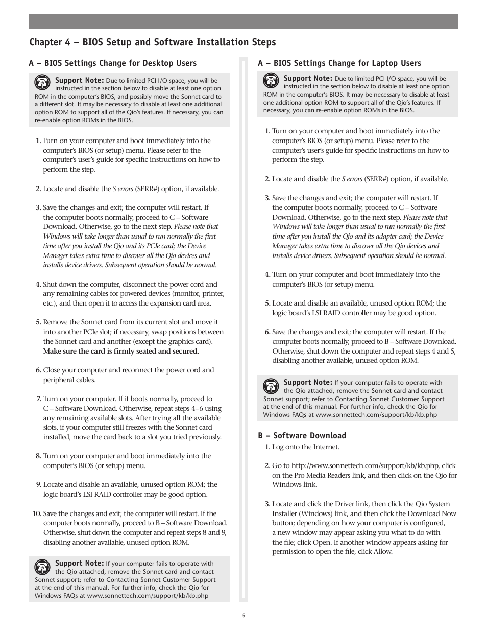 Sonnet Technologies Qio Windows User Manual | Page 9 / 16