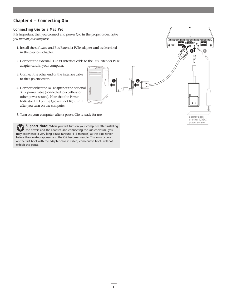 Chapter 4 – connecting qio | Sonnet Technologies Qio Mac User Manual | Page 9 / 16