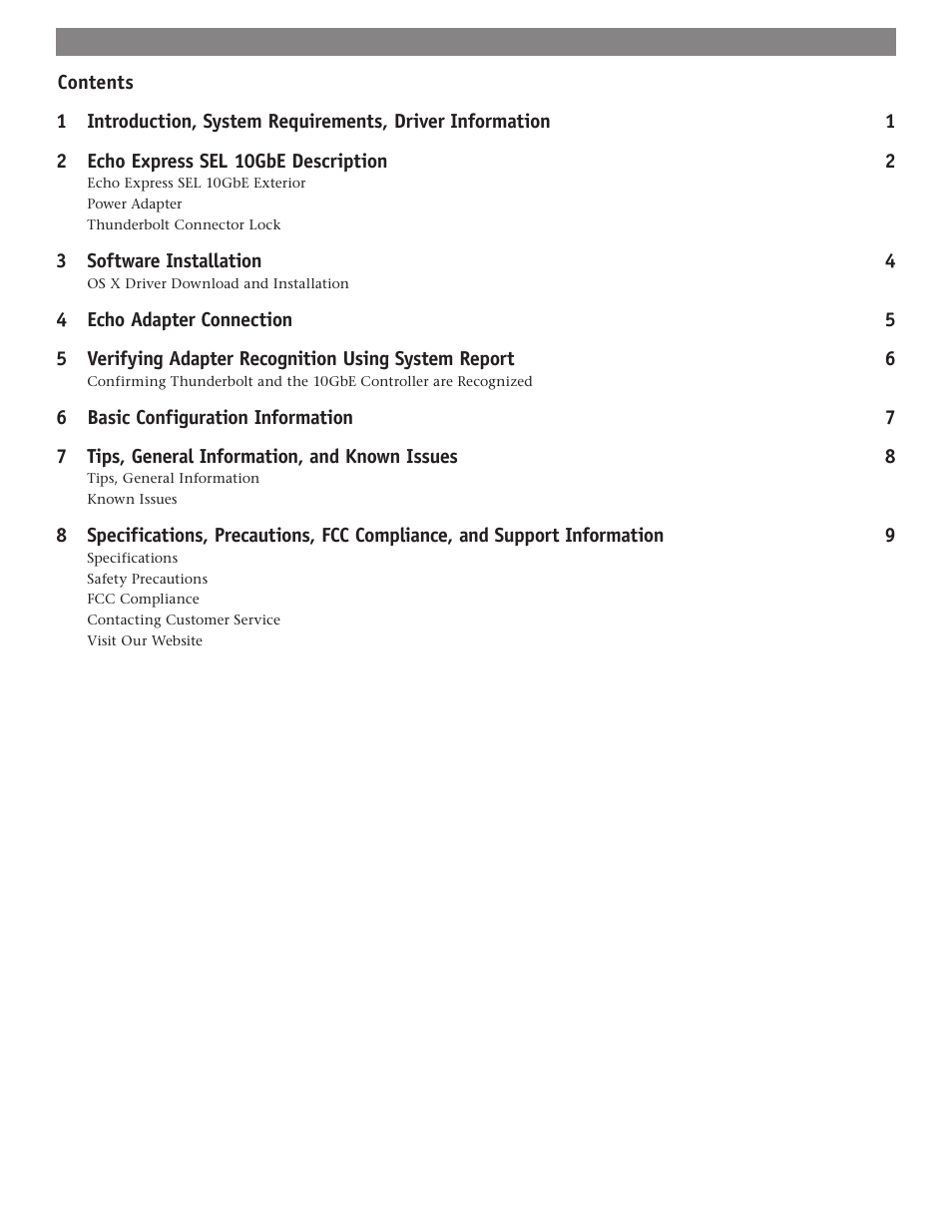 Sonnet Technologies Echo Express SEL 10GbE User Manual | Page 3 / 14