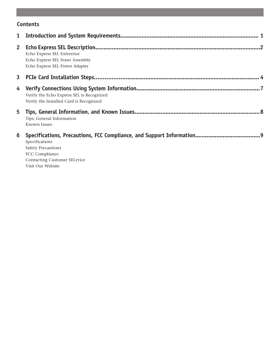 Sonnet Technologies Echo Express SEL User Manual | Page 3 / 14