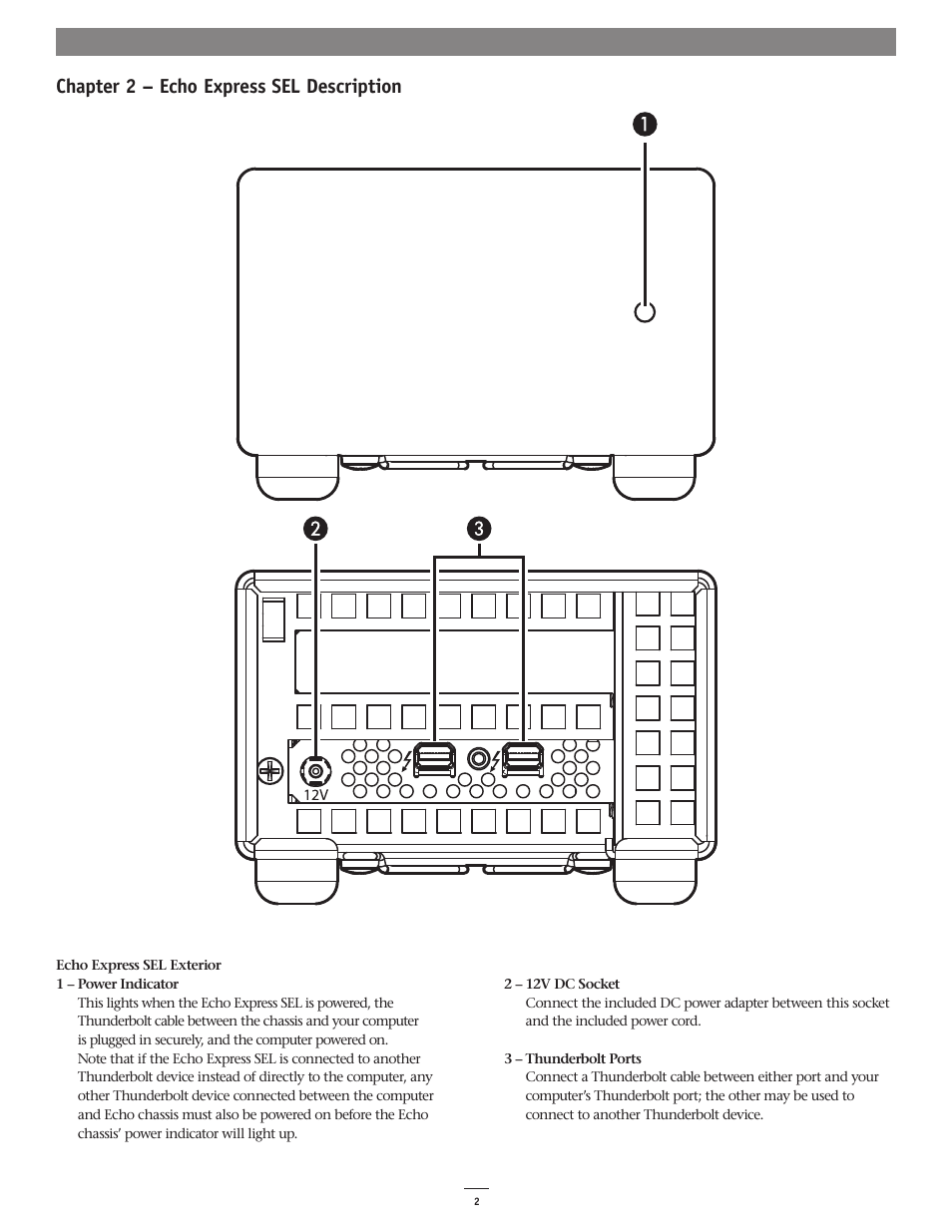 Chapter 2 – echo express sel description | Sonnet Technologies Echo Express SEL User Manual | Page 6 / 14