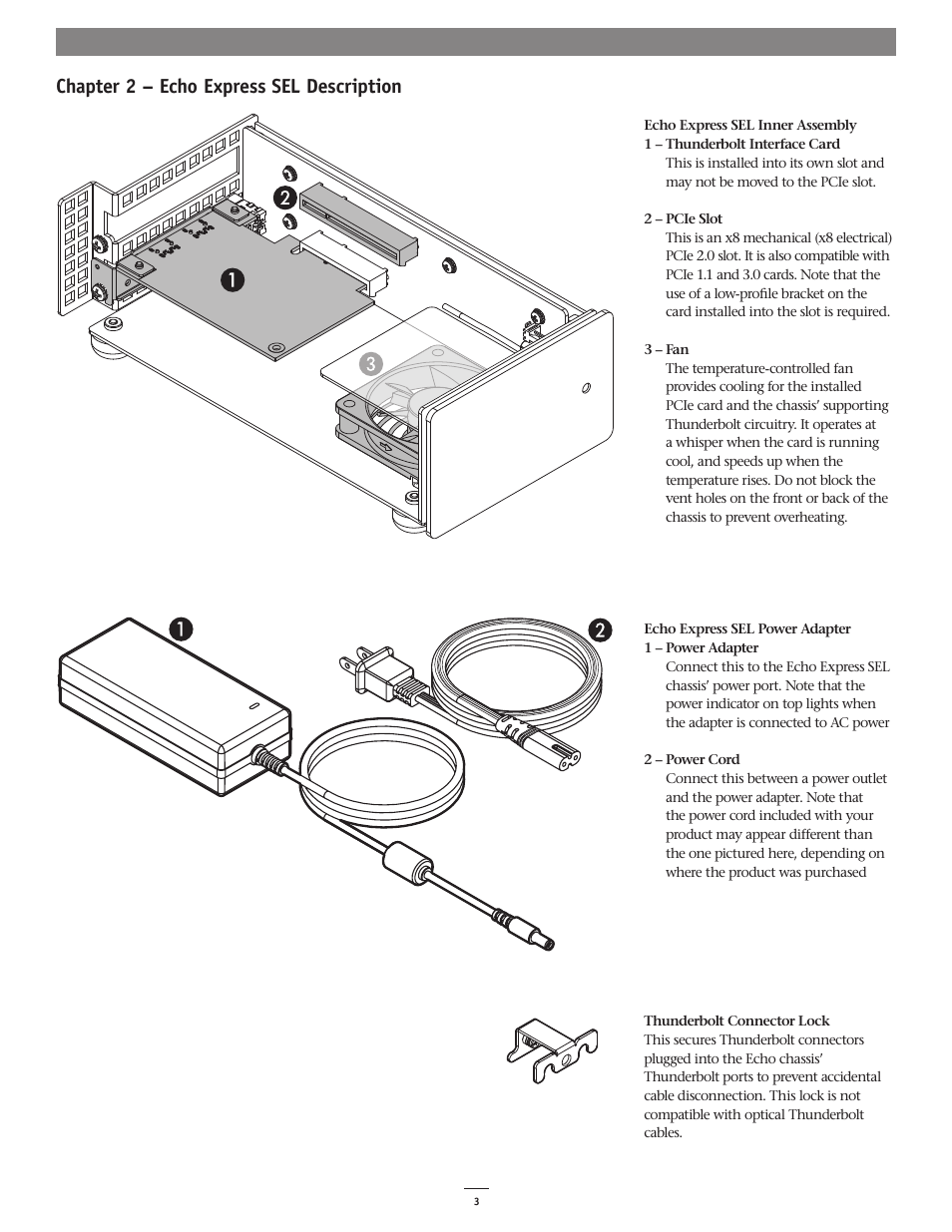 Chapter 2 – echo express sel description | Sonnet Technologies Echo Express SEL User Manual | Page 7 / 14