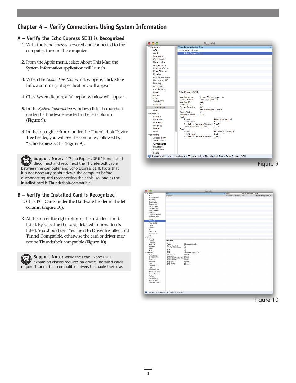 Figure 9 figure 10 | Sonnet Technologies Echo Express SE II User Manual | Page 12 / 14