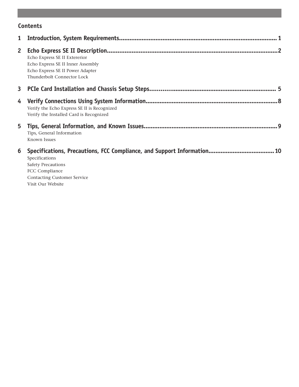 Sonnet Technologies Echo Express SE II User Manual | Page 3 / 14