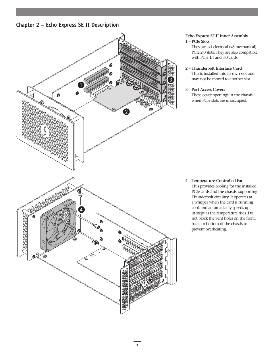 Chapter 2 – echo express se ii description | Sonnet Technologies Echo Express SE II User Manual | Page 7 / 14