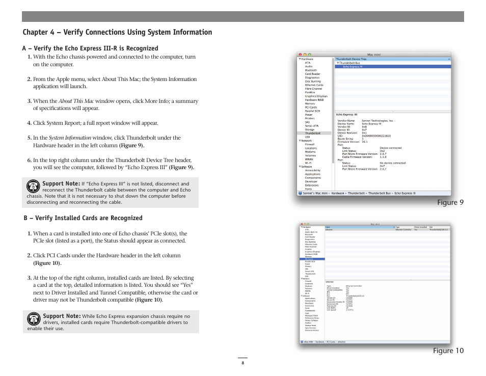 Figure 9 figure 10 | Sonnet Technologies Echo Express III-R User Manual | Page 12 / 16