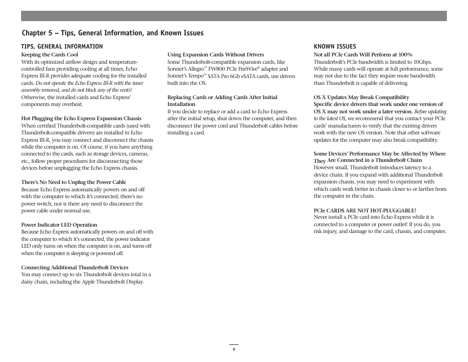 Sonnet Technologies Echo Express III-R User Manual | Page 13 / 16