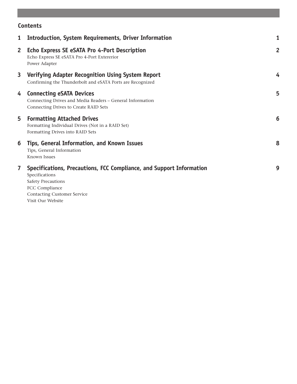 Sonnet Technologies Echo Express SE eSATA Pro 4-Port User Manual | Page 3 / 14
