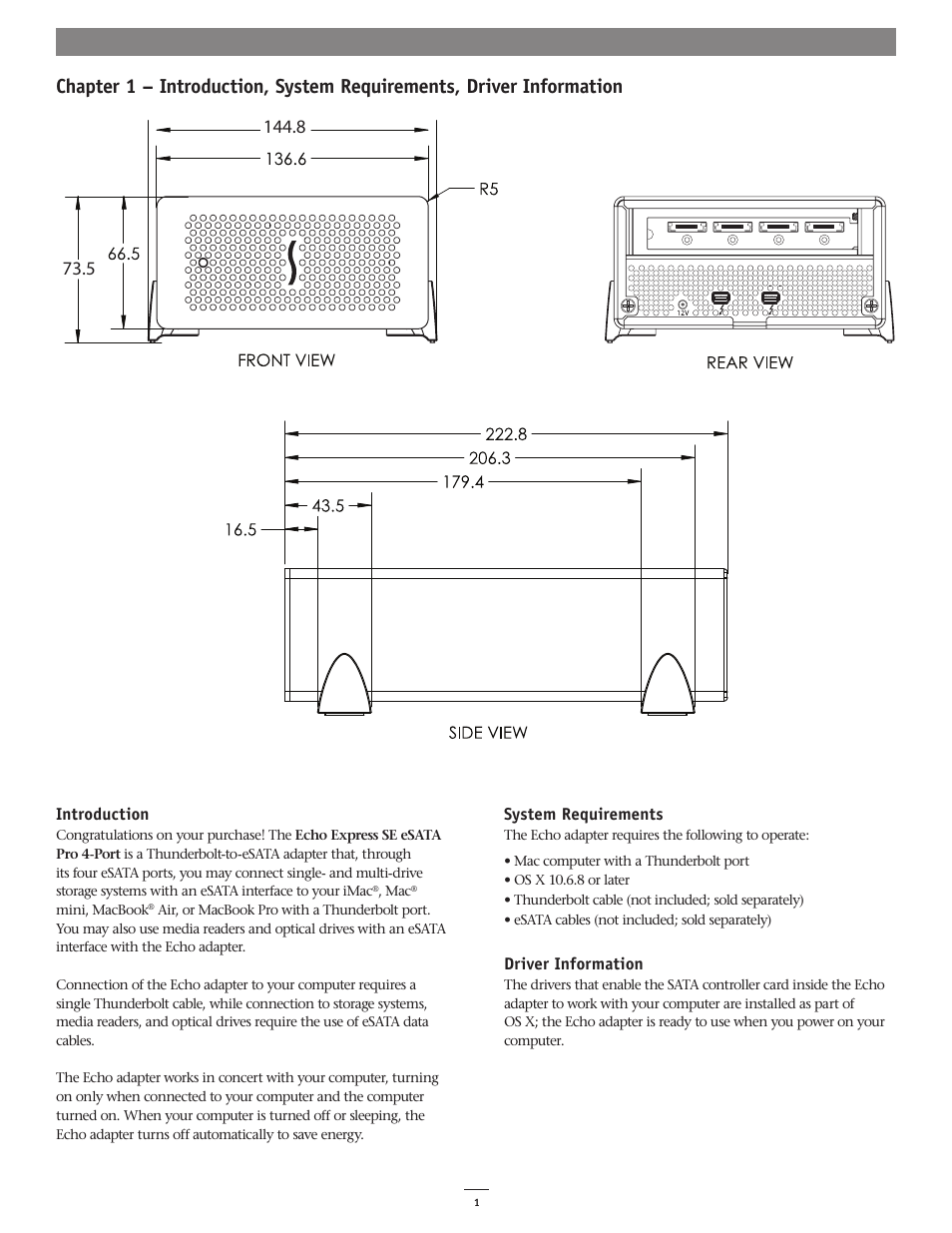 Sonnet Technologies Echo Express SE eSATA Pro 4-Port User Manual | Page 5 / 14