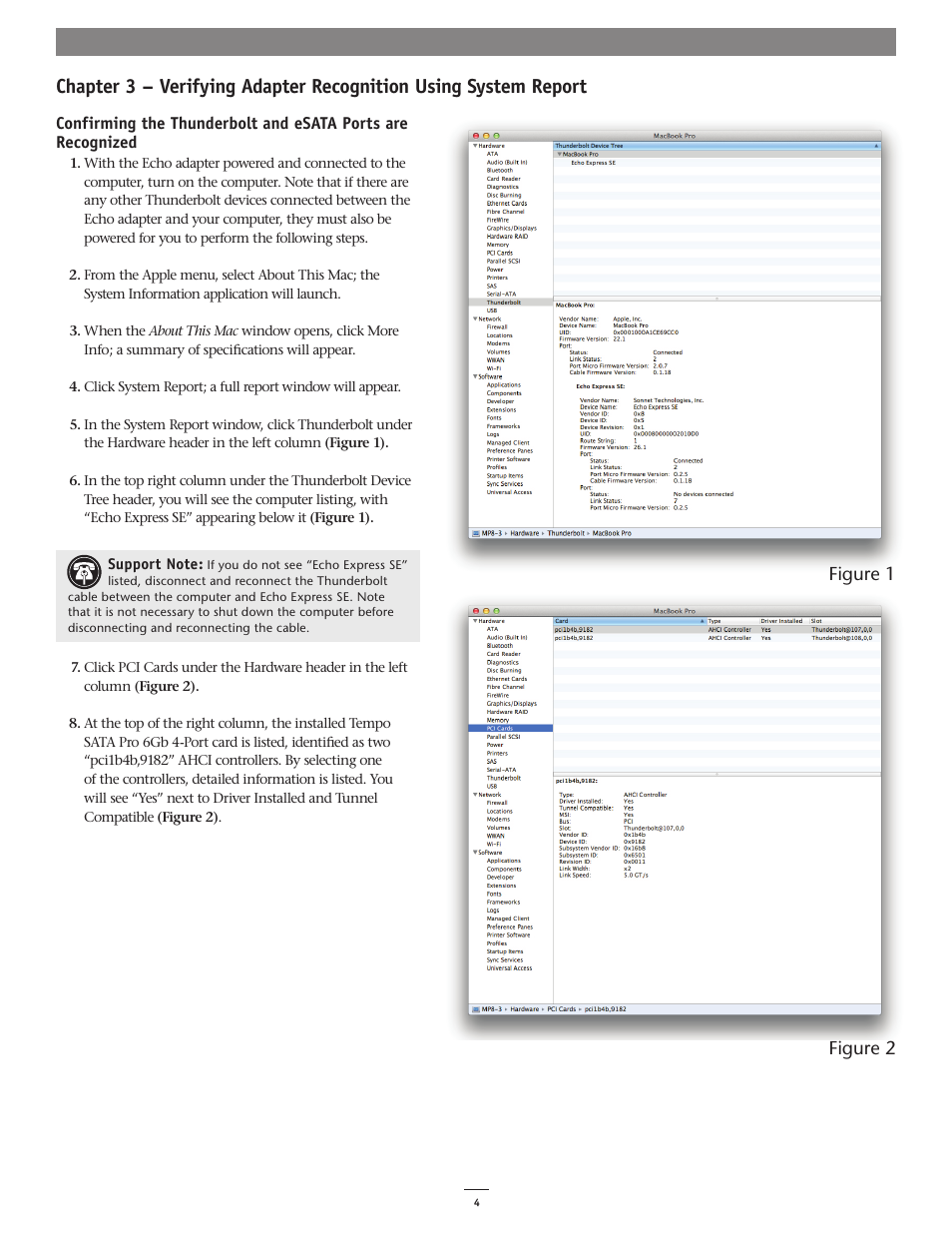 Figure 1 figure 2 | Sonnet Technologies Echo Express SE eSATA Pro 4-Port User Manual | Page 8 / 14