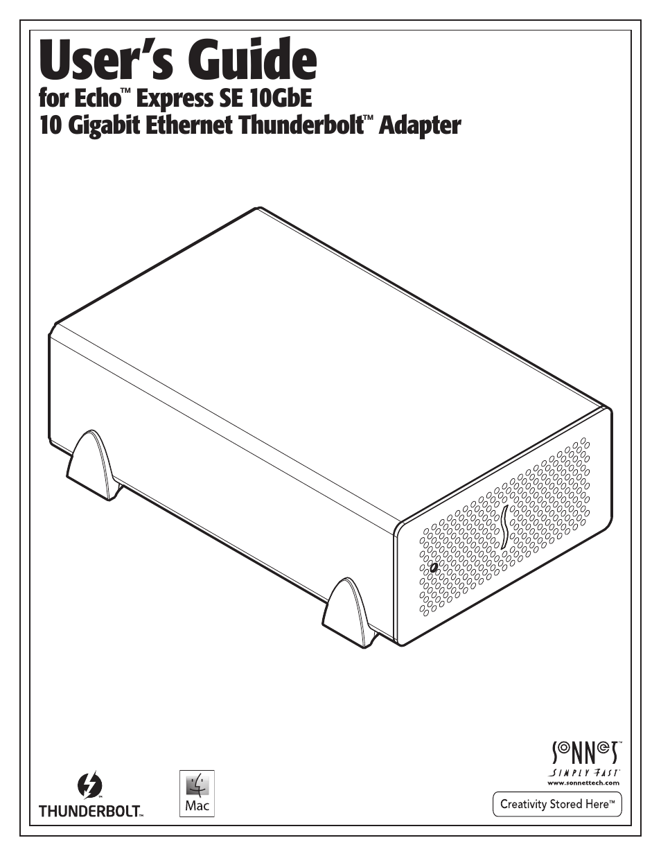 Sonnet Technologies Echo Express SE 10GbE User's Guide [Enghlish] User Manual | 12 pages