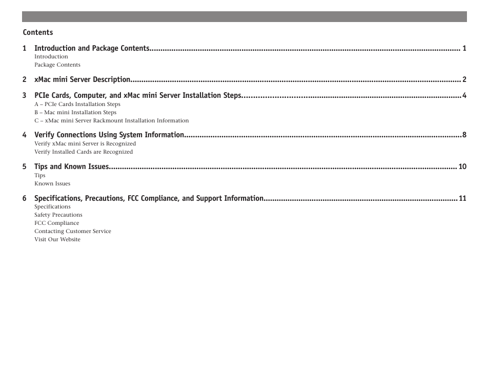 Sonnet Technologies xMac mini Server (Revisions A - C) User Manual | Page 3 / 16