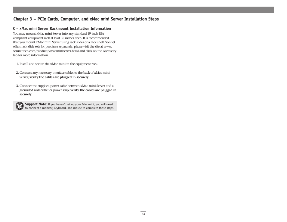 Sonnet Technologies xMac mini Server (Revision D and Later) User Manual | Page 14 / 18