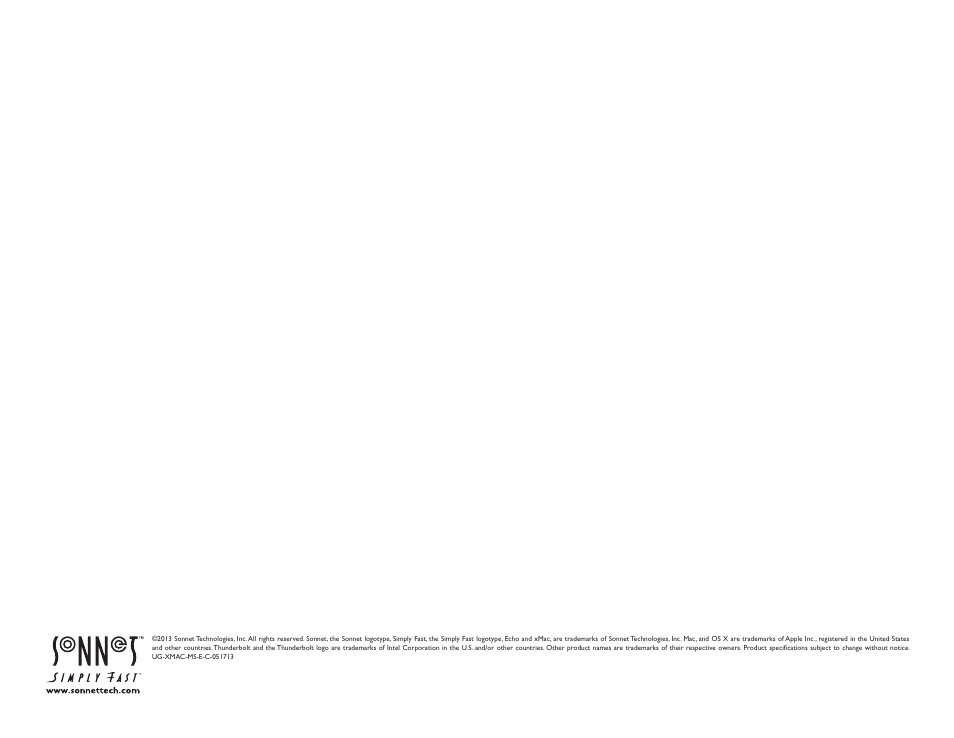 Sonnet Technologies xMac mini Server (Revision D and Later) User Manual | Page 18 / 18