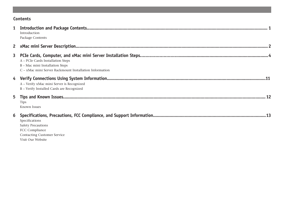 Sonnet Technologies xMac mini Server (Revision D and Later) User Manual | Page 3 / 18