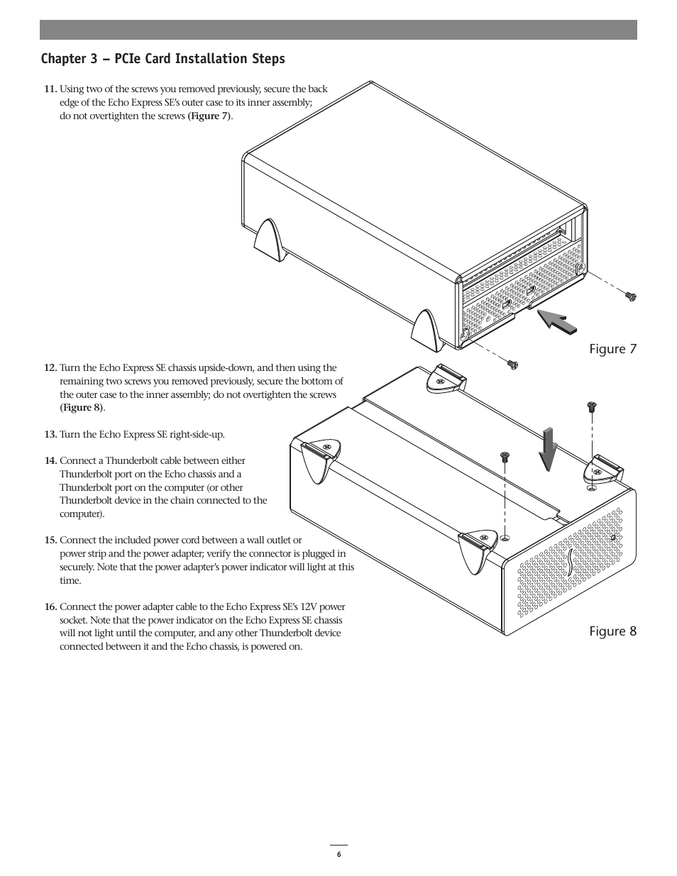 Chapter 3 – pcie card installation steps, Figure 8 figure 7 | Sonnet Technologies Echo Express SE Thunderbolt Expansion Chassis User Manual | Page 10 / 14