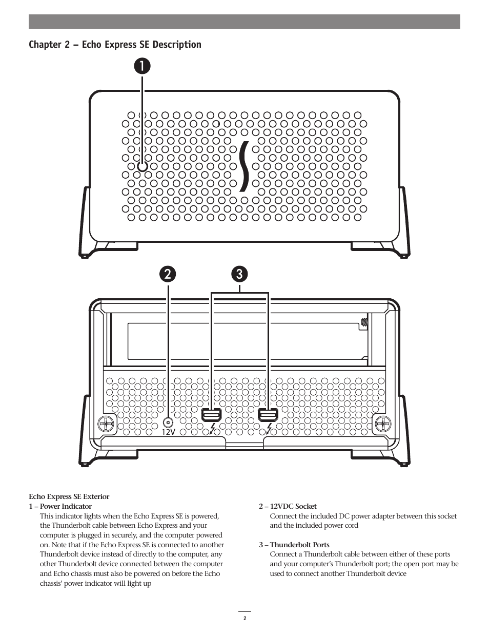 Chapter 2 – echo express se description | Sonnet Technologies Echo Express SE Thunderbolt Expansion Chassis User Manual | Page 6 / 14