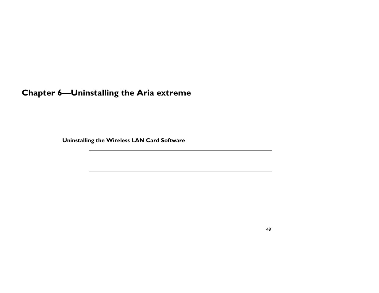 Chapter 6—uninstalling the aria extreme | Sonnet Technologies Aria extreme CardBus and PCI Card Windows User Manual | Page 57 / 86
