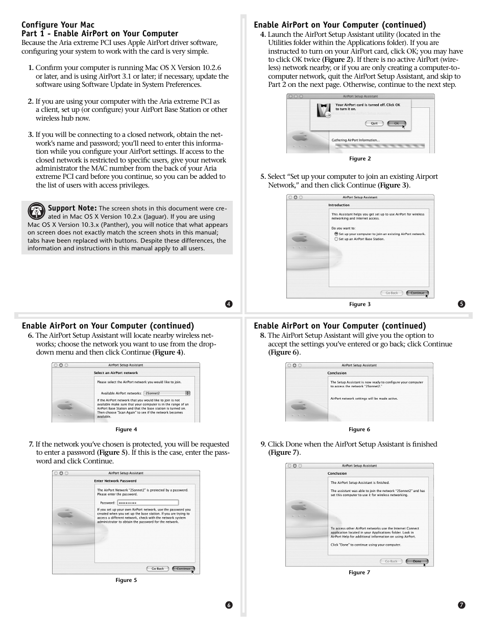 Enable airport on your computer (continued) | Sonnet Technologies Aria extreme PCI Adapter Card User Manual | Page 2 / 4