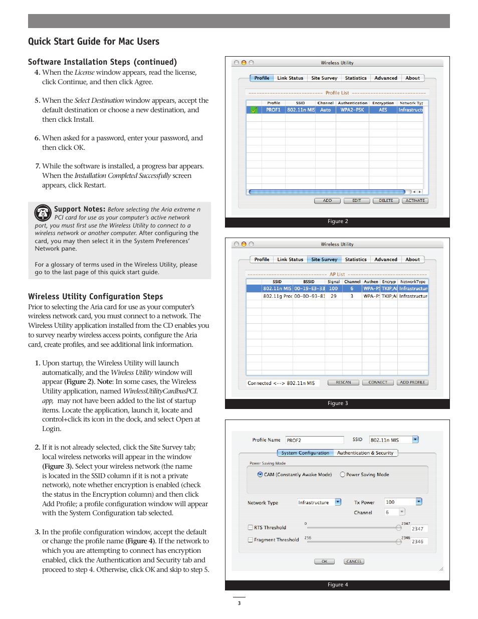 Quick start guide for mac users | Sonnet Technologies Aria Extreme N PCI Adapter Card User Manual | Page 3 / 5
