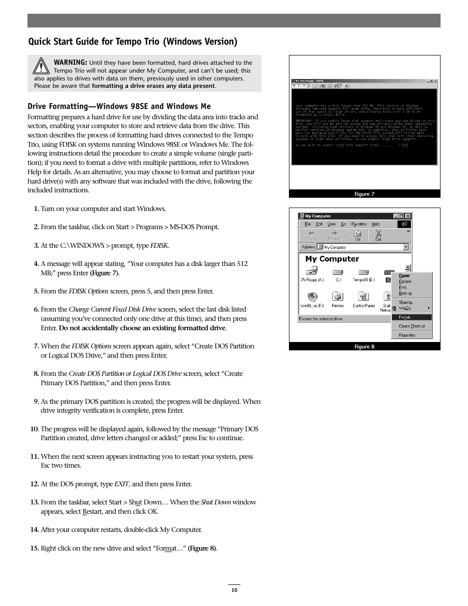 Quick start guide for tempo trio (windows version) | Sonnet Technologies Tempo Trio PCI Adapter Combo Card (Windows) User Manual | Page 10 / 16