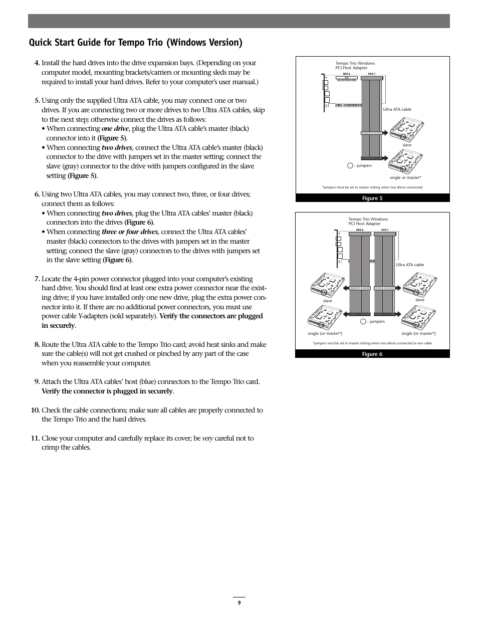 Quick start guide for tempo trio (windows version) | Sonnet Technologies Tempo Trio PCI Adapter Combo Card (Windows) User Manual | Page 9 / 16