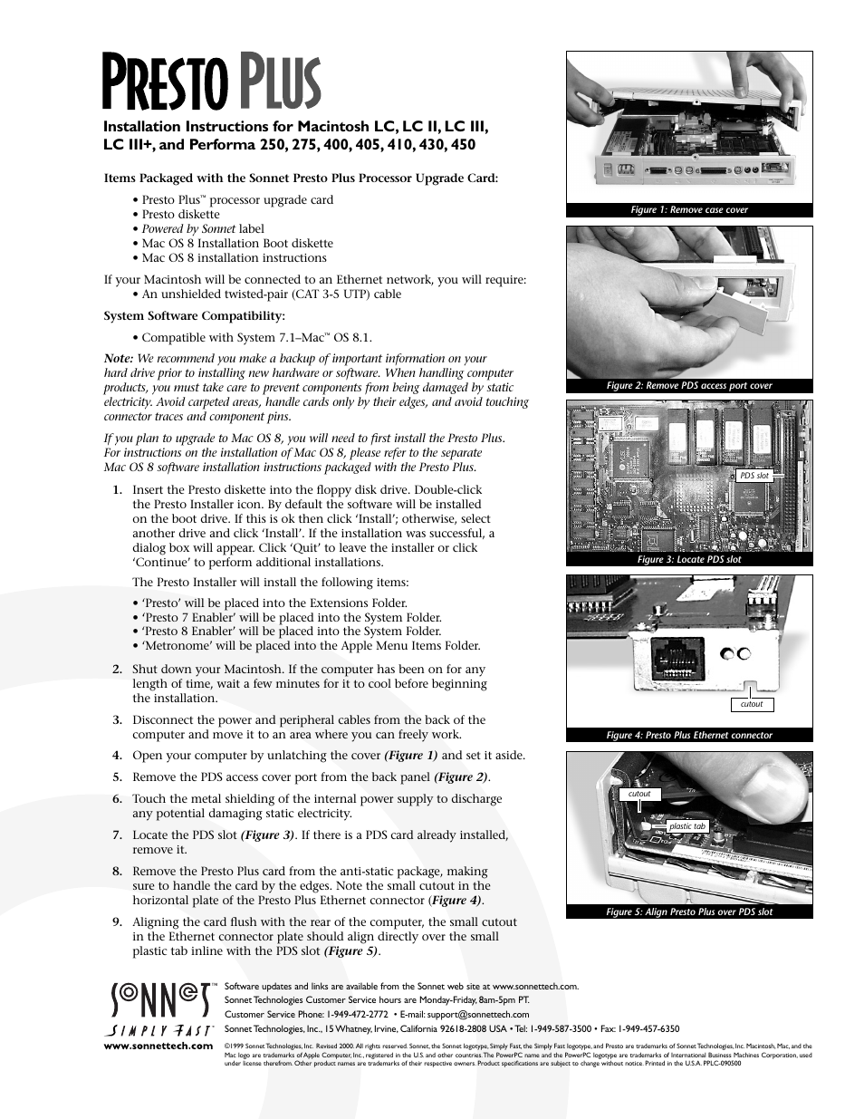 Sonnet Technologies Presto Plus Processor Upgrade with Mac OS 8 User Manual | Page 10 / 11