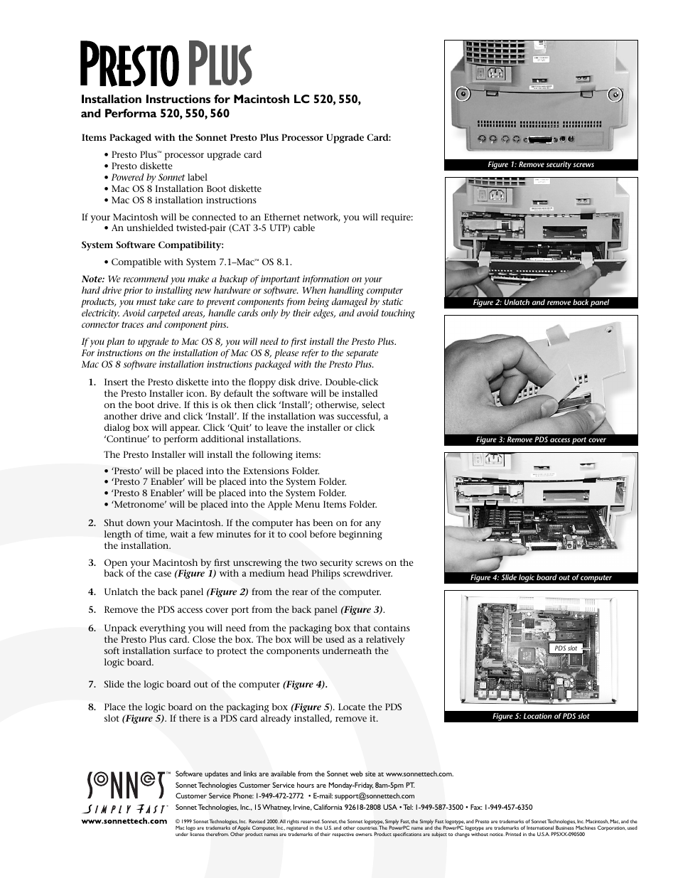 Sonnet Technologies Presto Plus Processor Upgrade with Mac OS 8 User Manual | Page 6 / 11