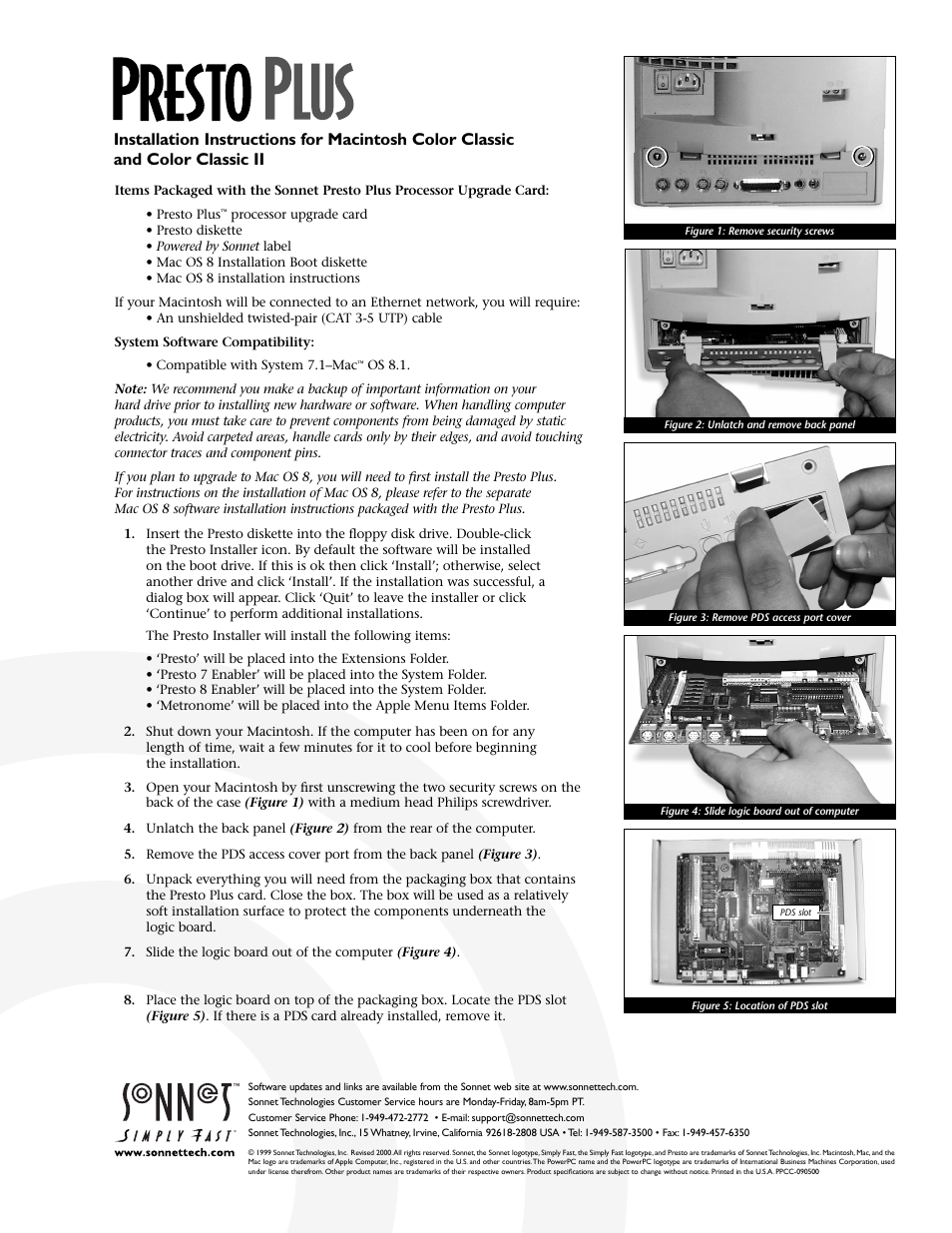 Sonnet Technologies Presto Plus Processor Upgrade with Mac OS 8 User Manual | Page 8 / 11