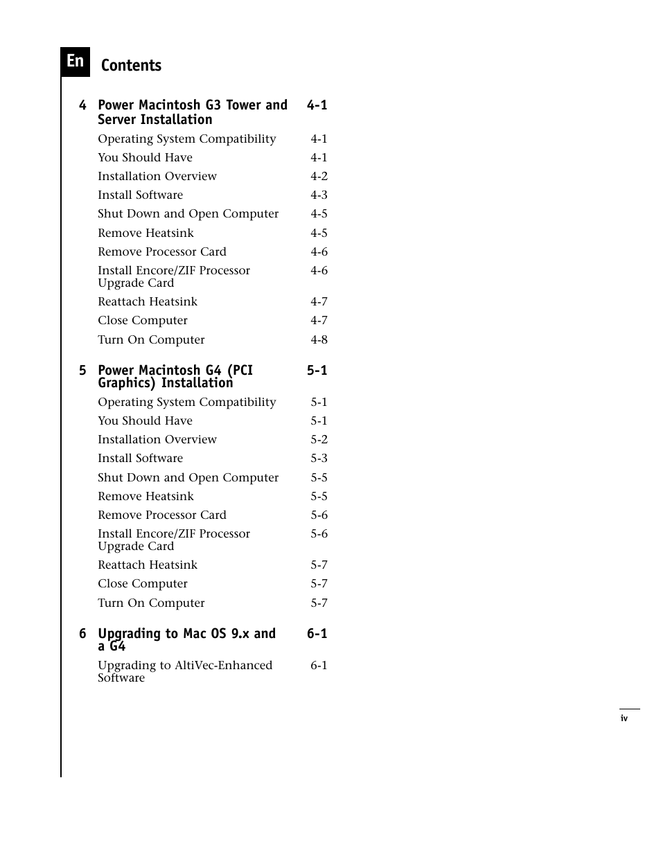 Sonnet Technologies Encore_ZIF Processor Upgrade User Manual | Page 11 / 120