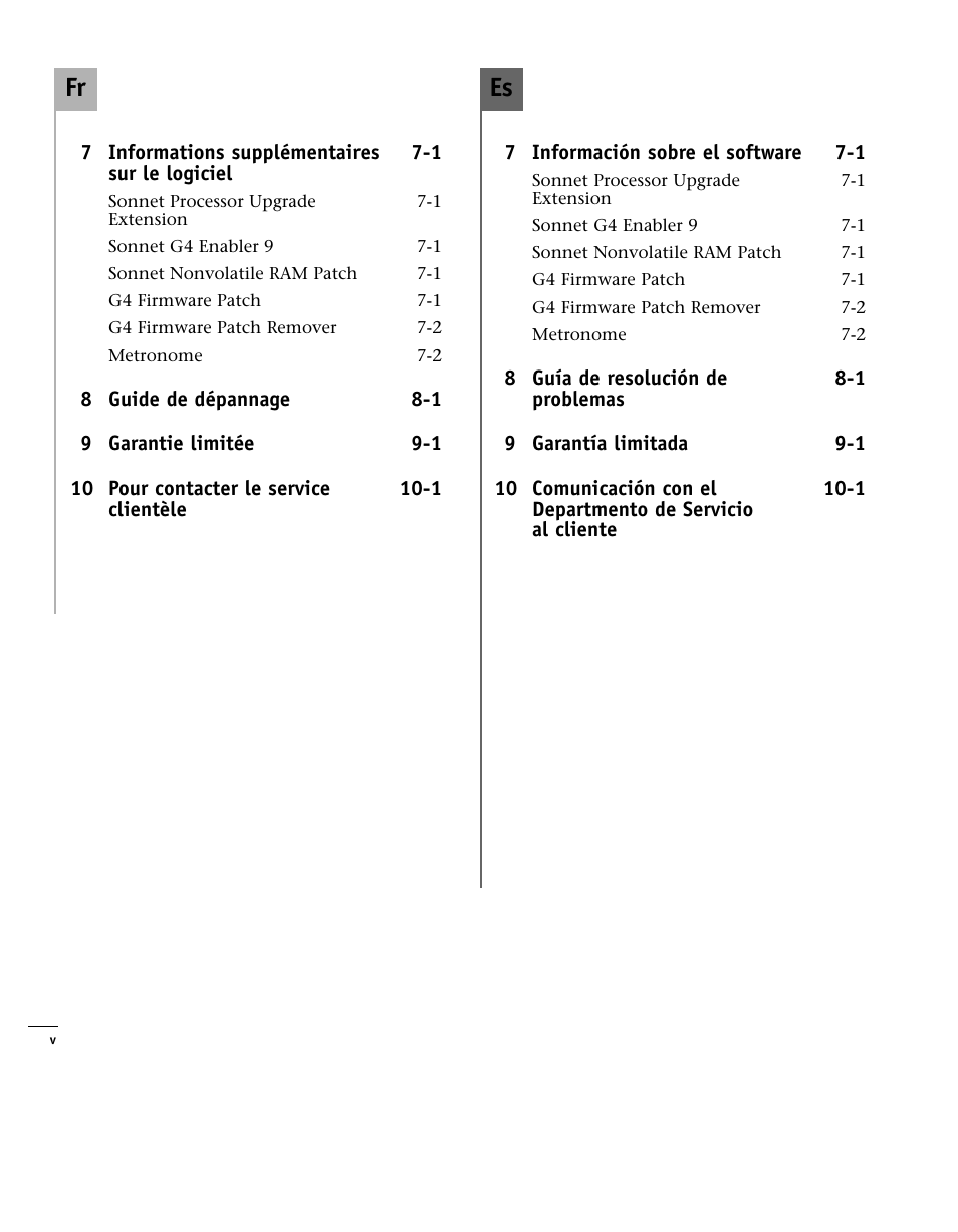 Es fr | Sonnet Technologies Encore_ZIF Processor Upgrade User Manual | Page 12 / 120