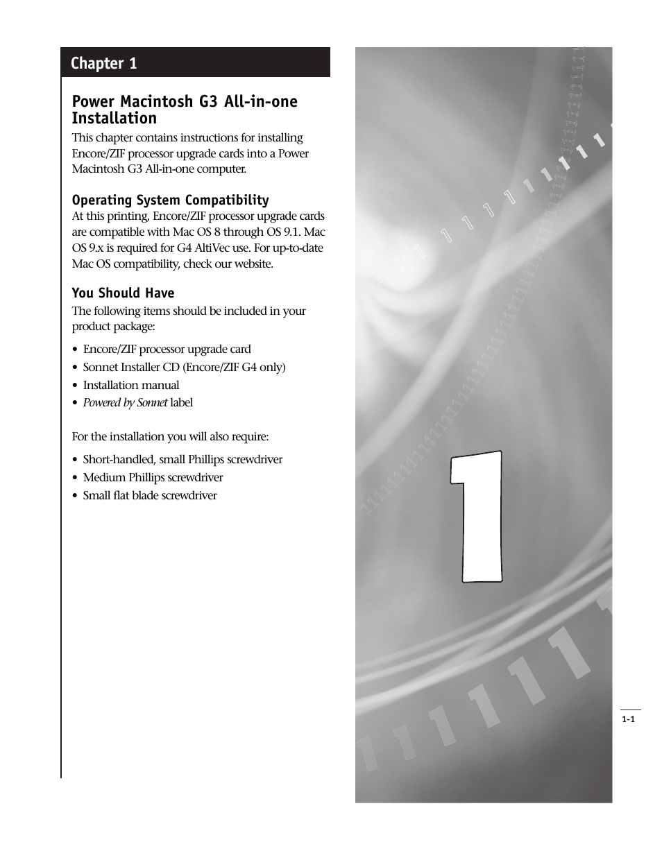 Sonnet Technologies Encore_ZIF Processor Upgrade User Manual | Page 19 / 120