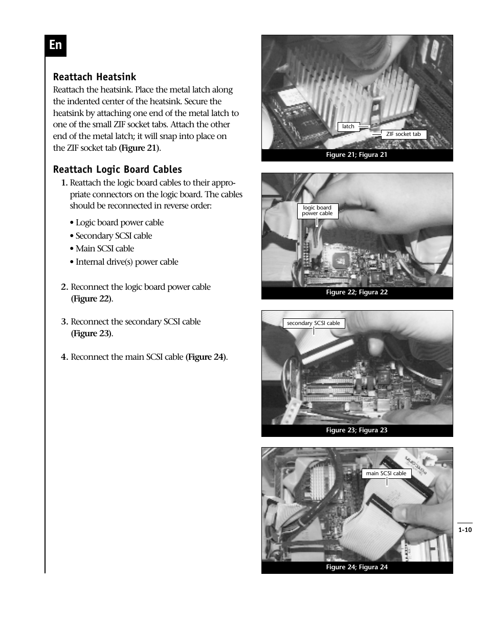 Reattach heatsink, Reattach logic board cables | Sonnet Technologies Encore_ZIF Processor Upgrade User Manual | Page 37 / 120