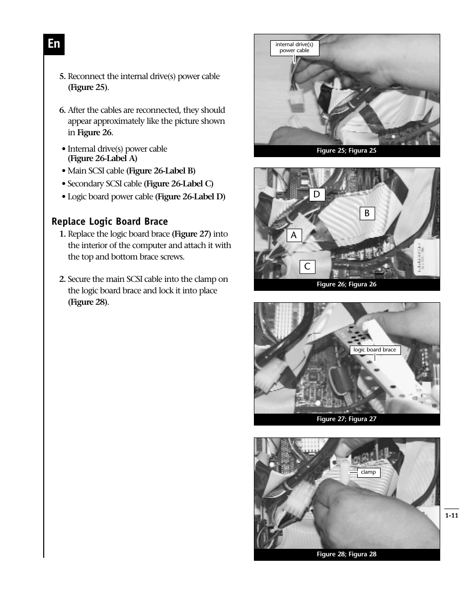 Replace logic board brace | Sonnet Technologies Encore_ZIF Processor Upgrade User Manual | Page 39 / 120