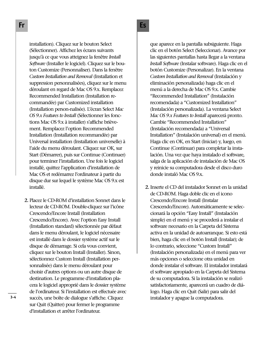 Es fr | Sonnet Technologies Encore_ZIF Processor Upgrade User Manual | Page 64 / 120